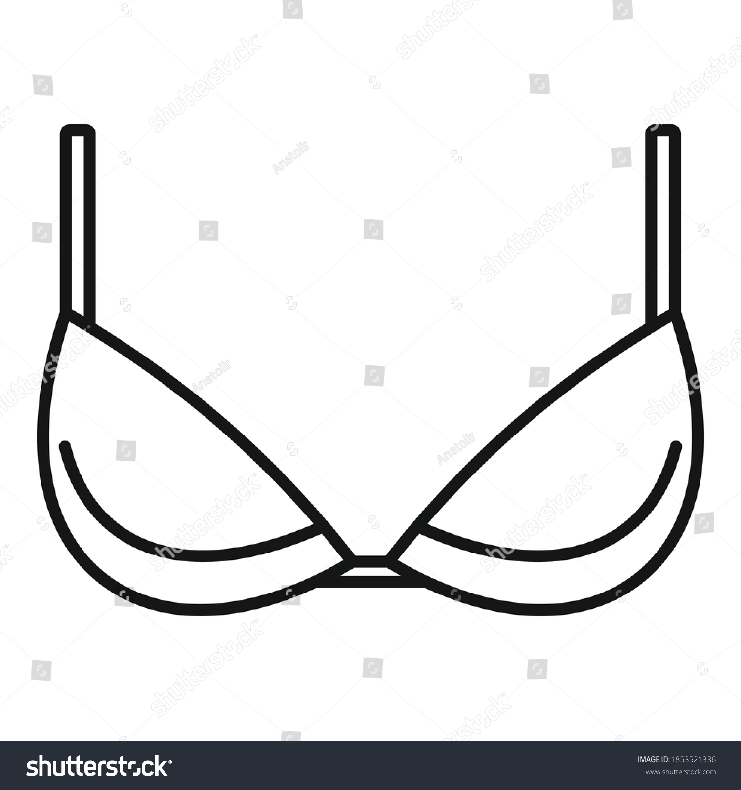 Erotic Bra Icon Outline Erotic Bra Stock Vector Royalty Free 1853521336