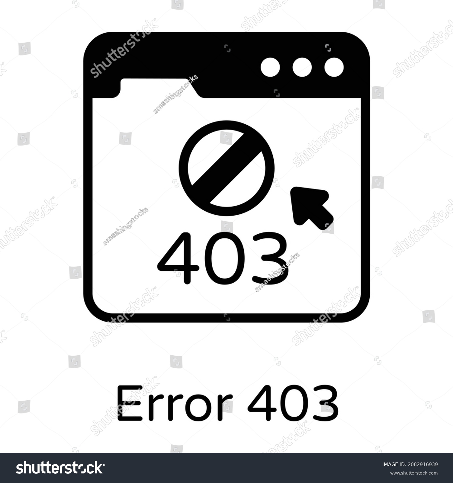 SVG of Error 403 solid editable icon svg