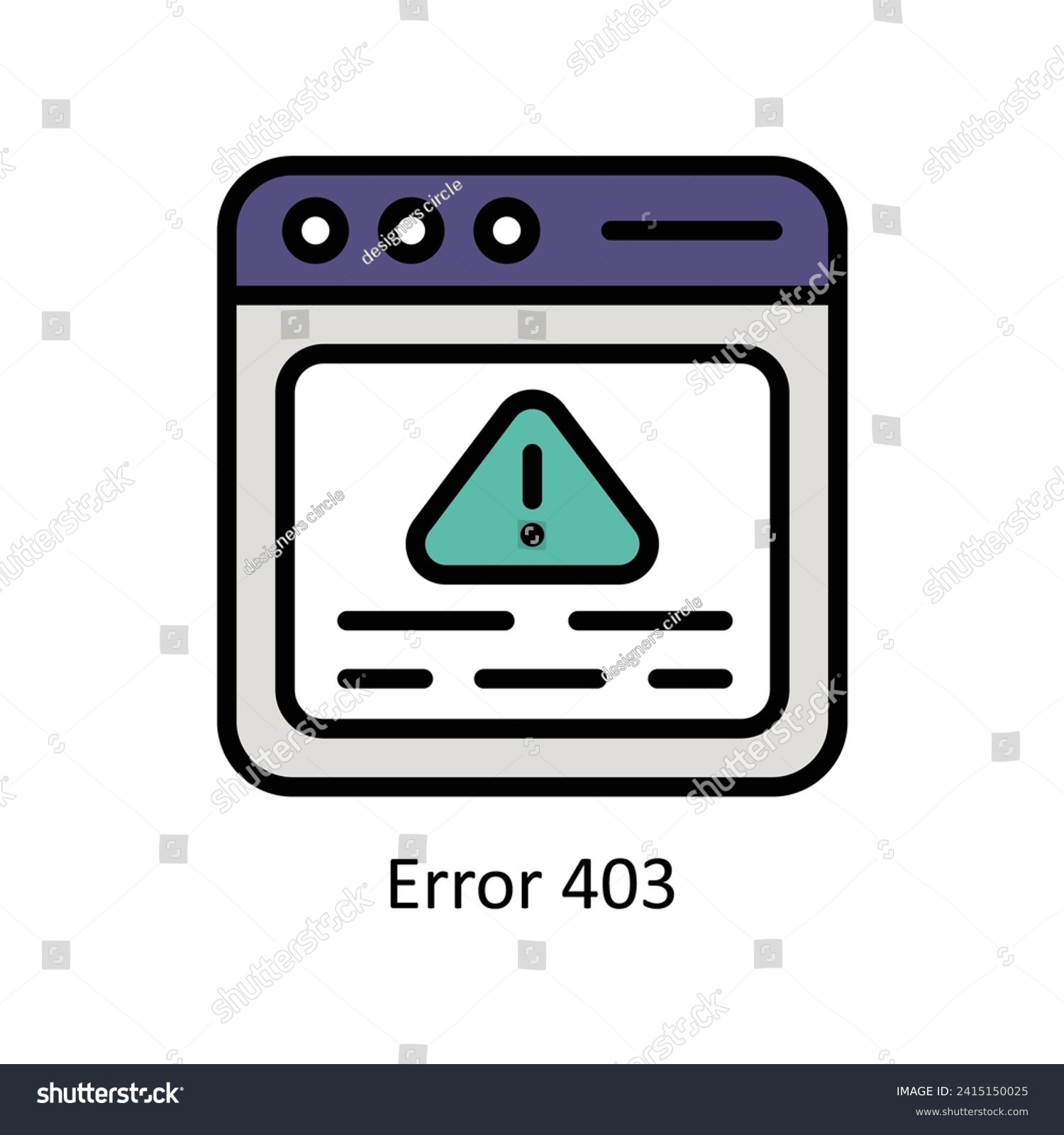 SVG of Error 403  vector Filled outline icon style illustration. EPS 10 File svg