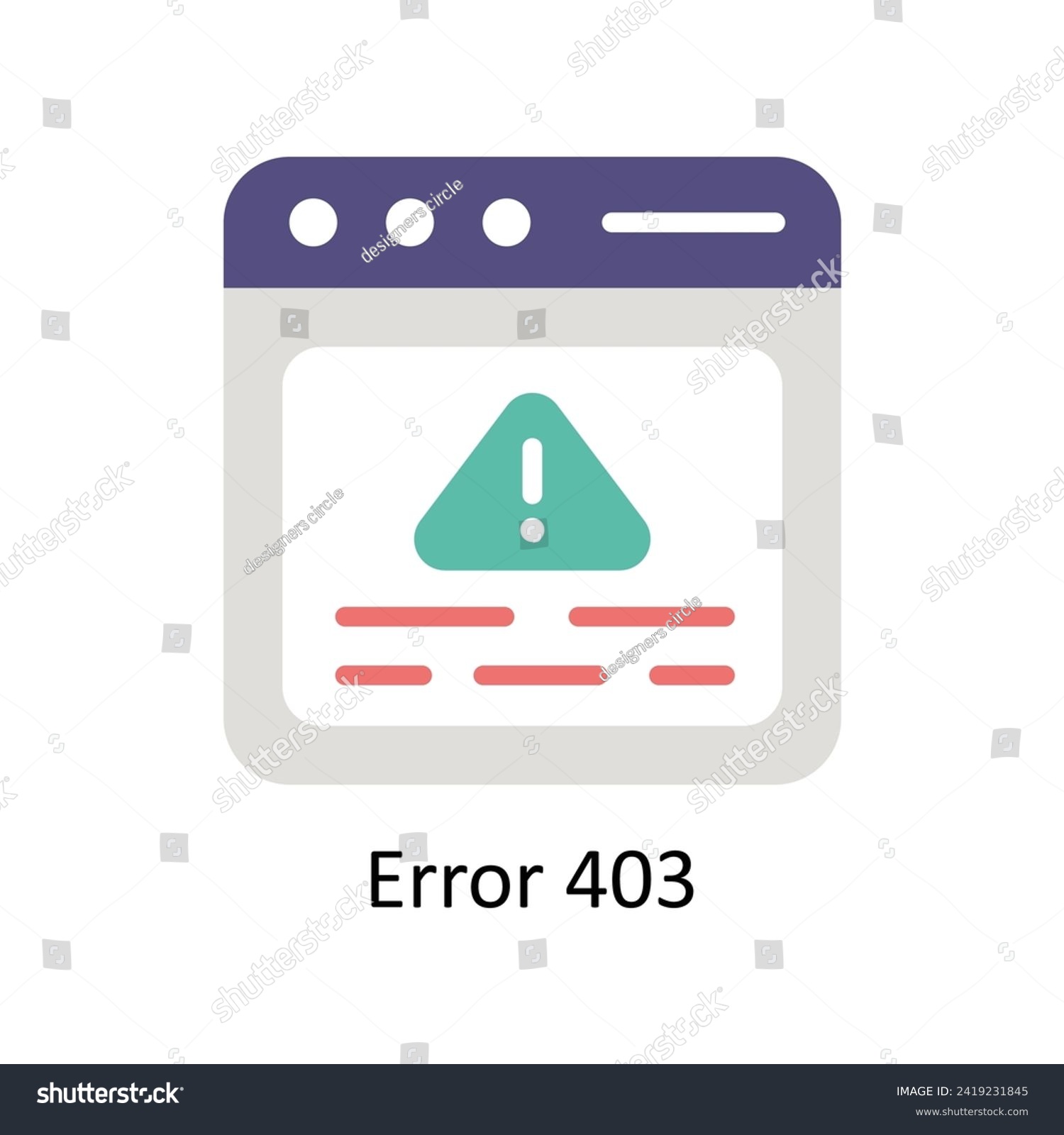 SVG of Error 403  vector Flat icon style illustration. EPS 10 File svg