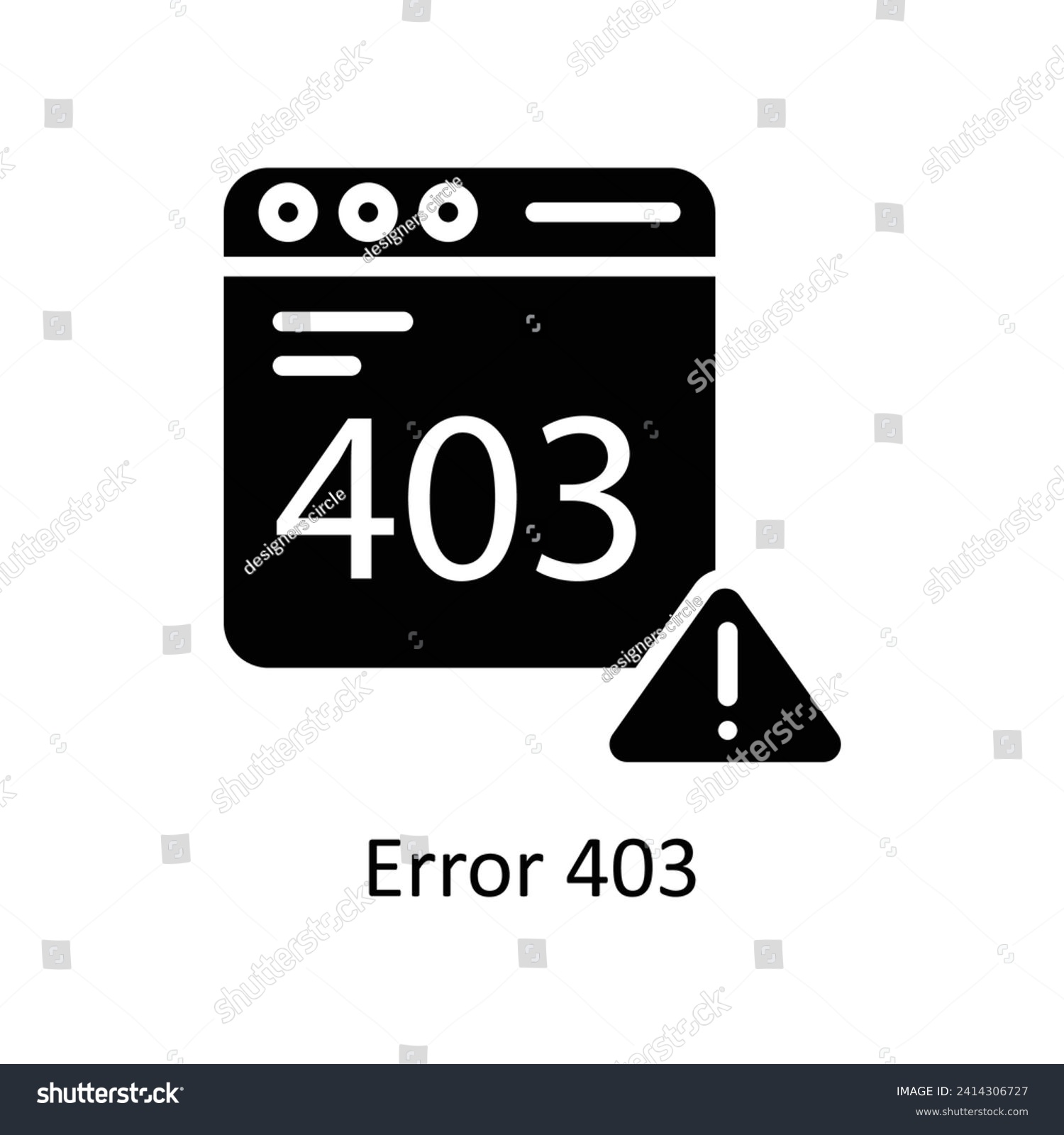 SVG of Error 403  Vector  Solid icon Style illustration. EPS 10 File svg