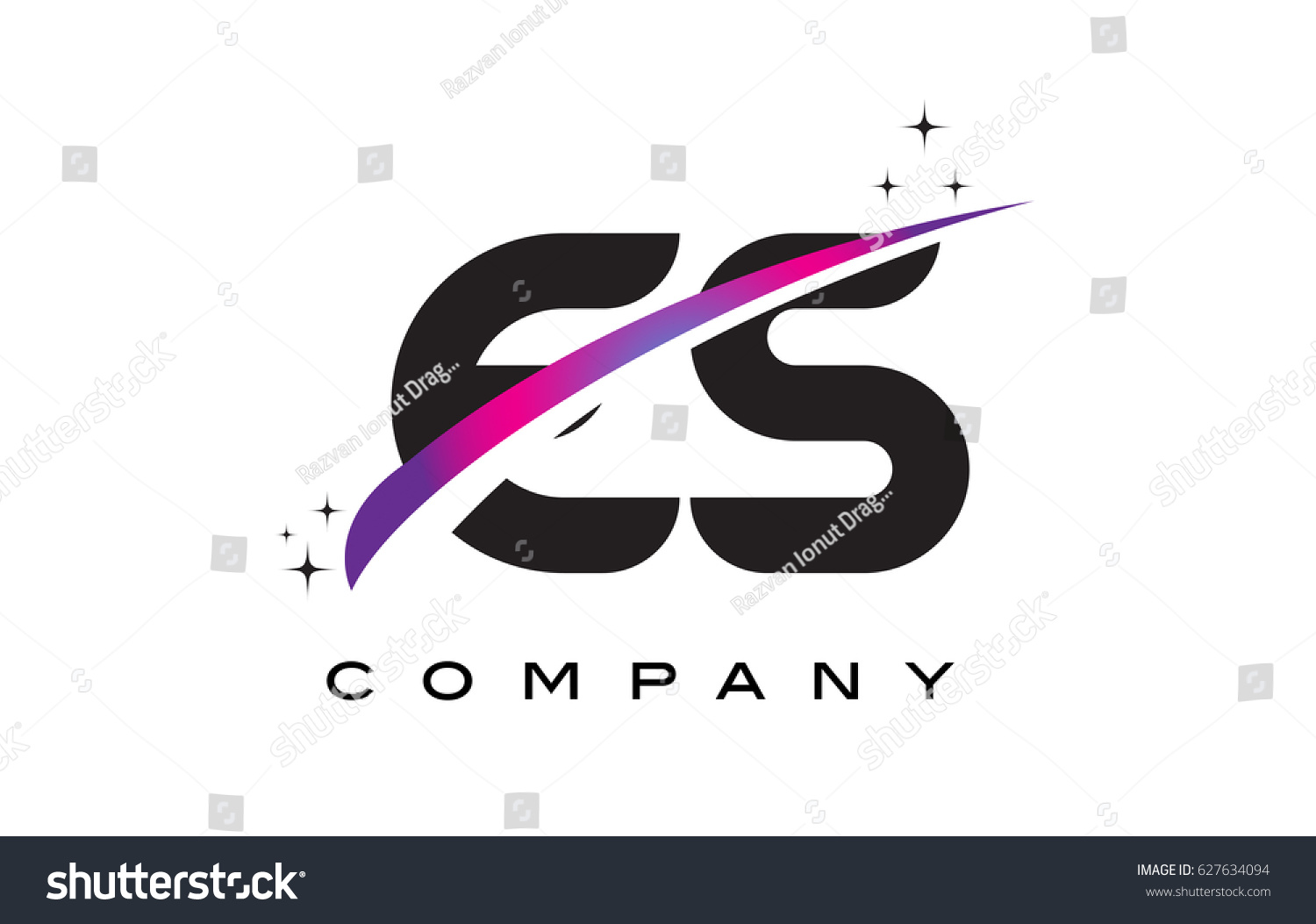 Download Es E S Black Letter Logo Stock Vector Royalty Free 627634094