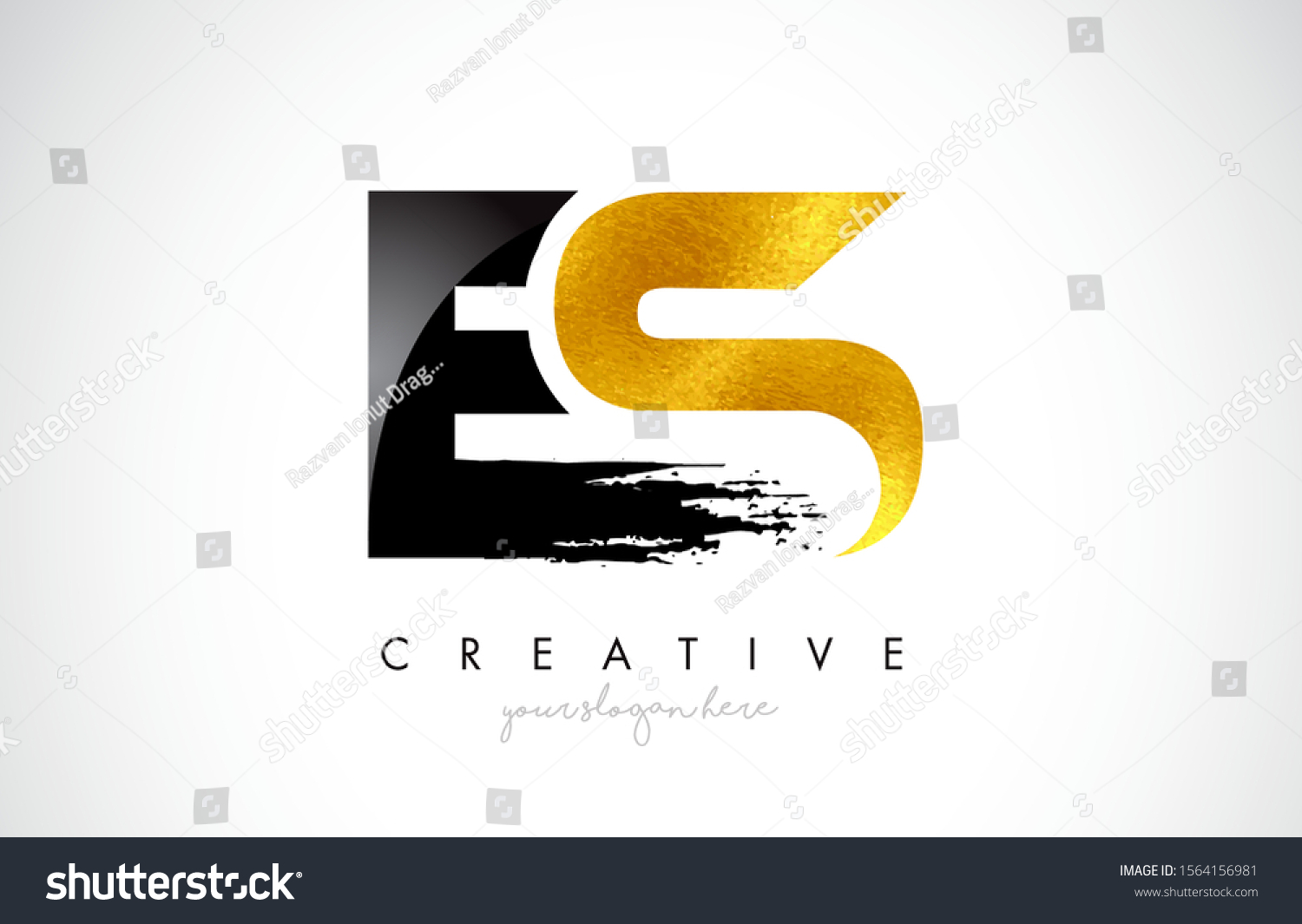 Download Es E S Letter Design Black Stock Vector Royalty Free 1564156981