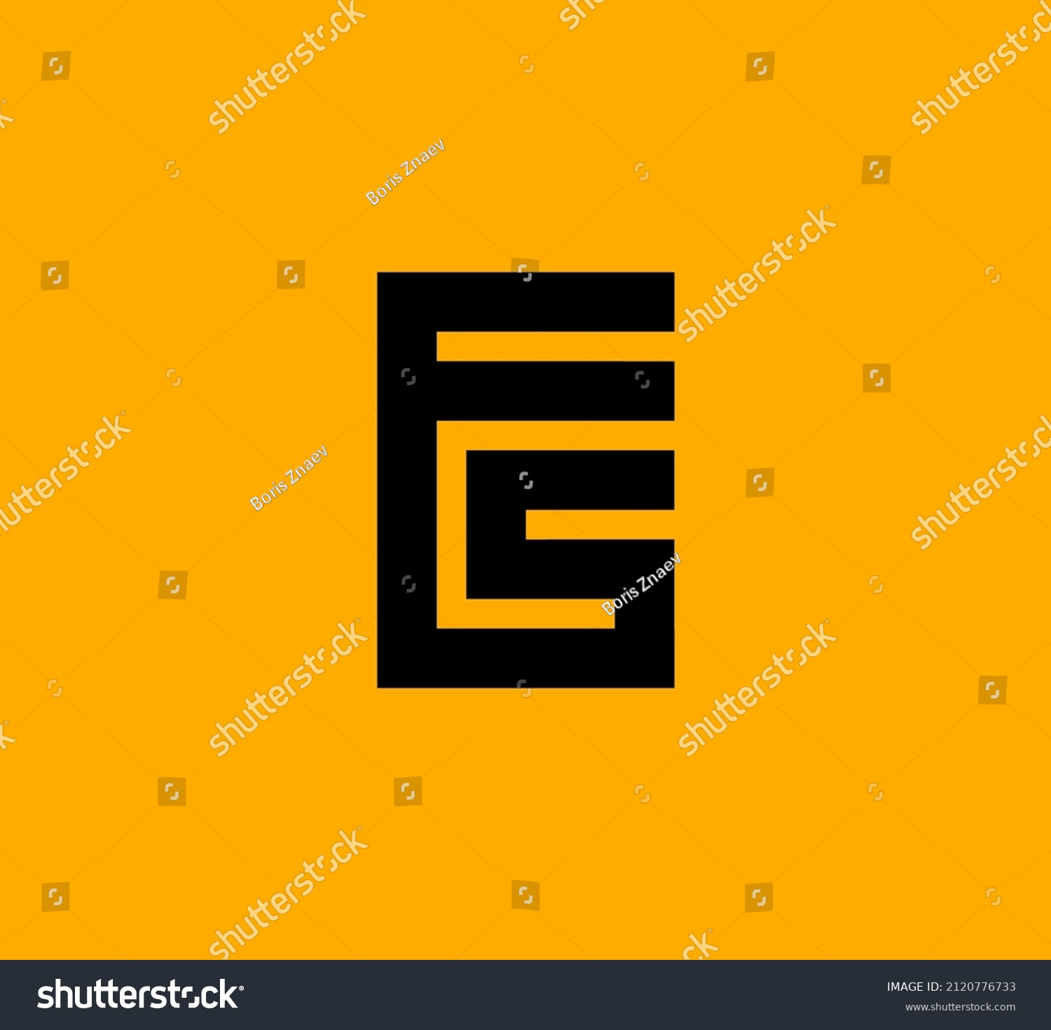 Es Vector Design Element Icon E Stock Vector (Royalty Free) 2120776733