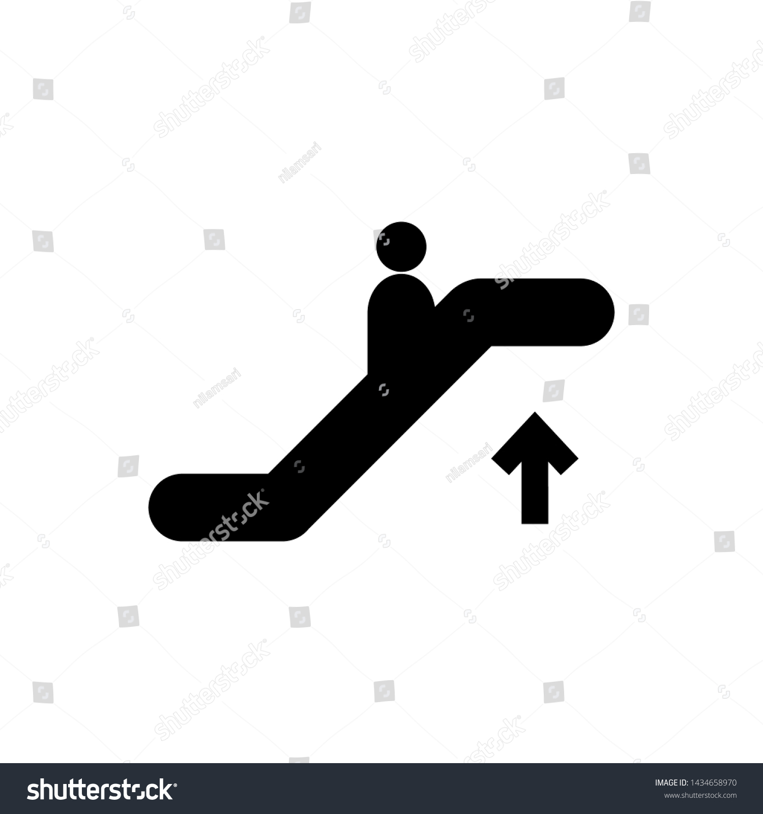 Escalator Icon Trendy Flat Design Stock Vector (Royalty Free ...