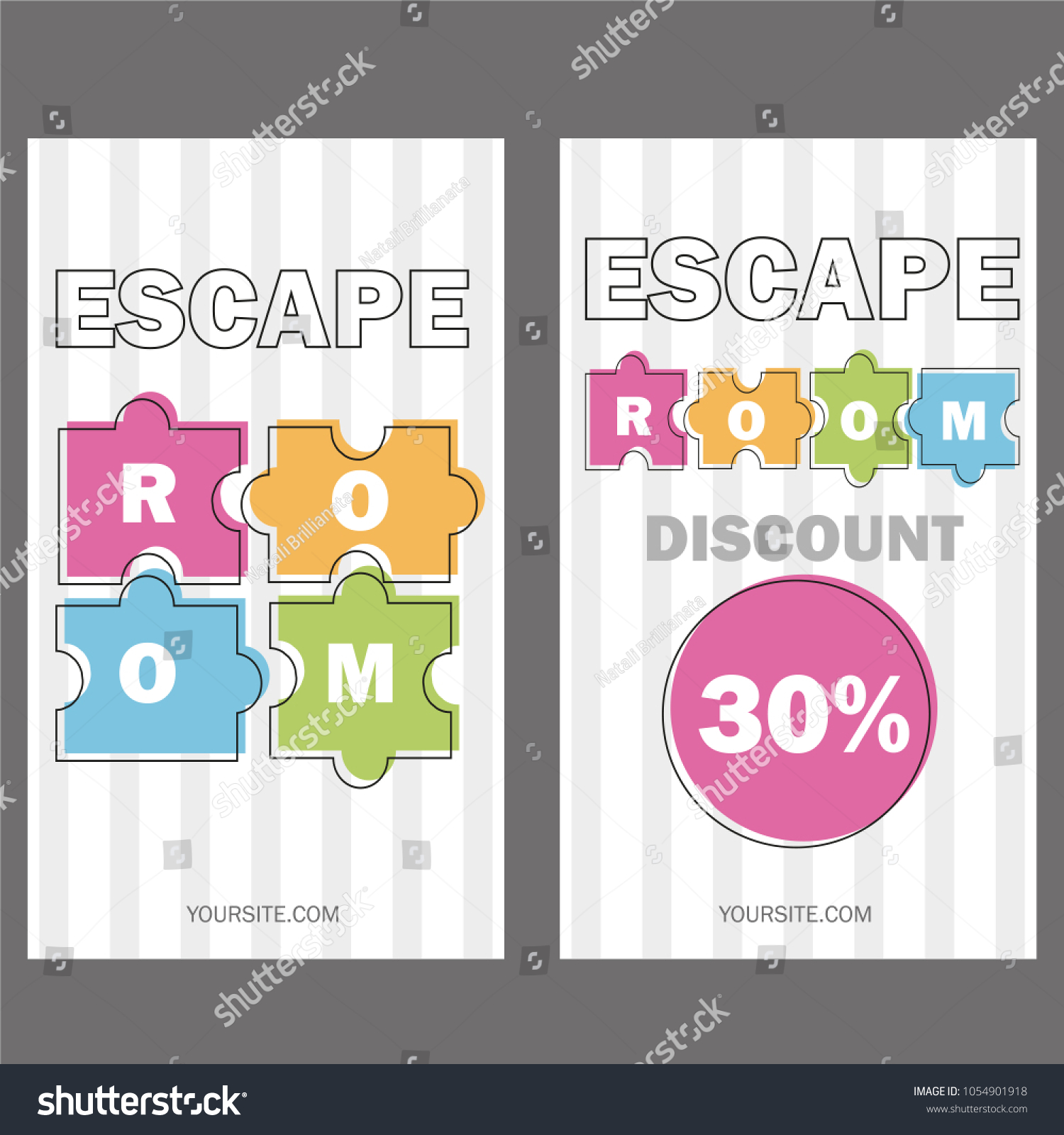 Escape Room Vector Illustration Poster Banner Stock Vector Royalty Free 1054901918