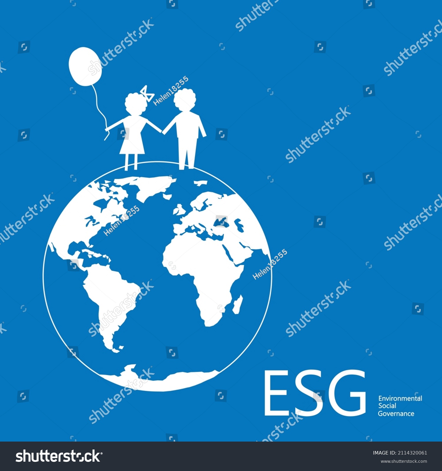 Esg Concept Environmental Social Governance Sustainable Stock Vector ...