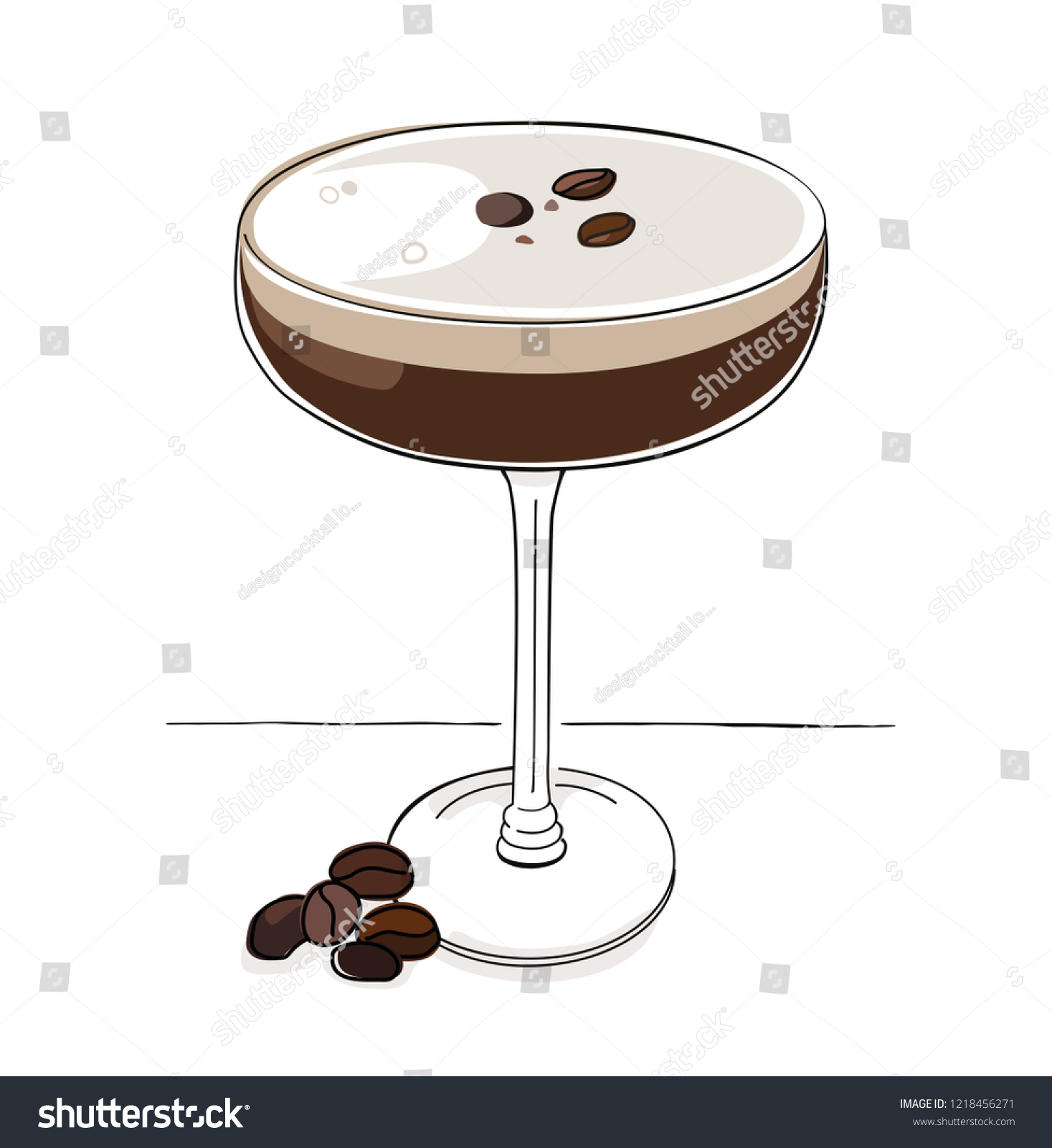 Espresso Martini Stock Illustrations Images Vectors Shutterstock