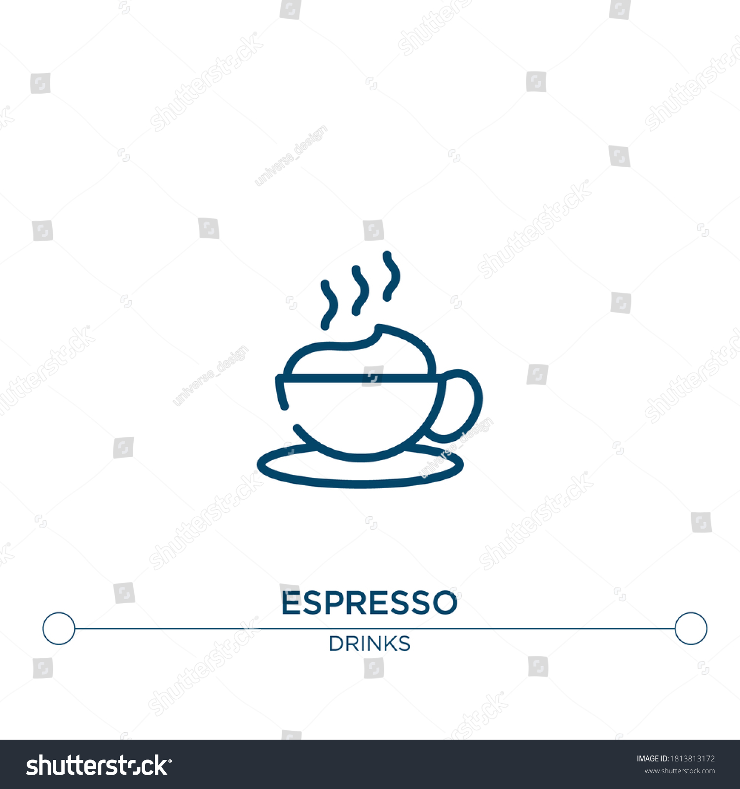 Espresso Outline Vector Icon Simple Element Stock Vector (Royalty Free ...