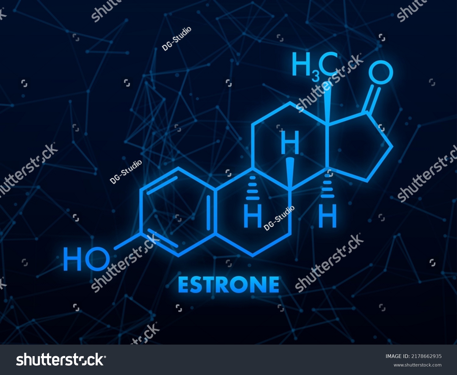 Estrone Formula Estrogens Vector Chemical Formulas Stock Vector ...