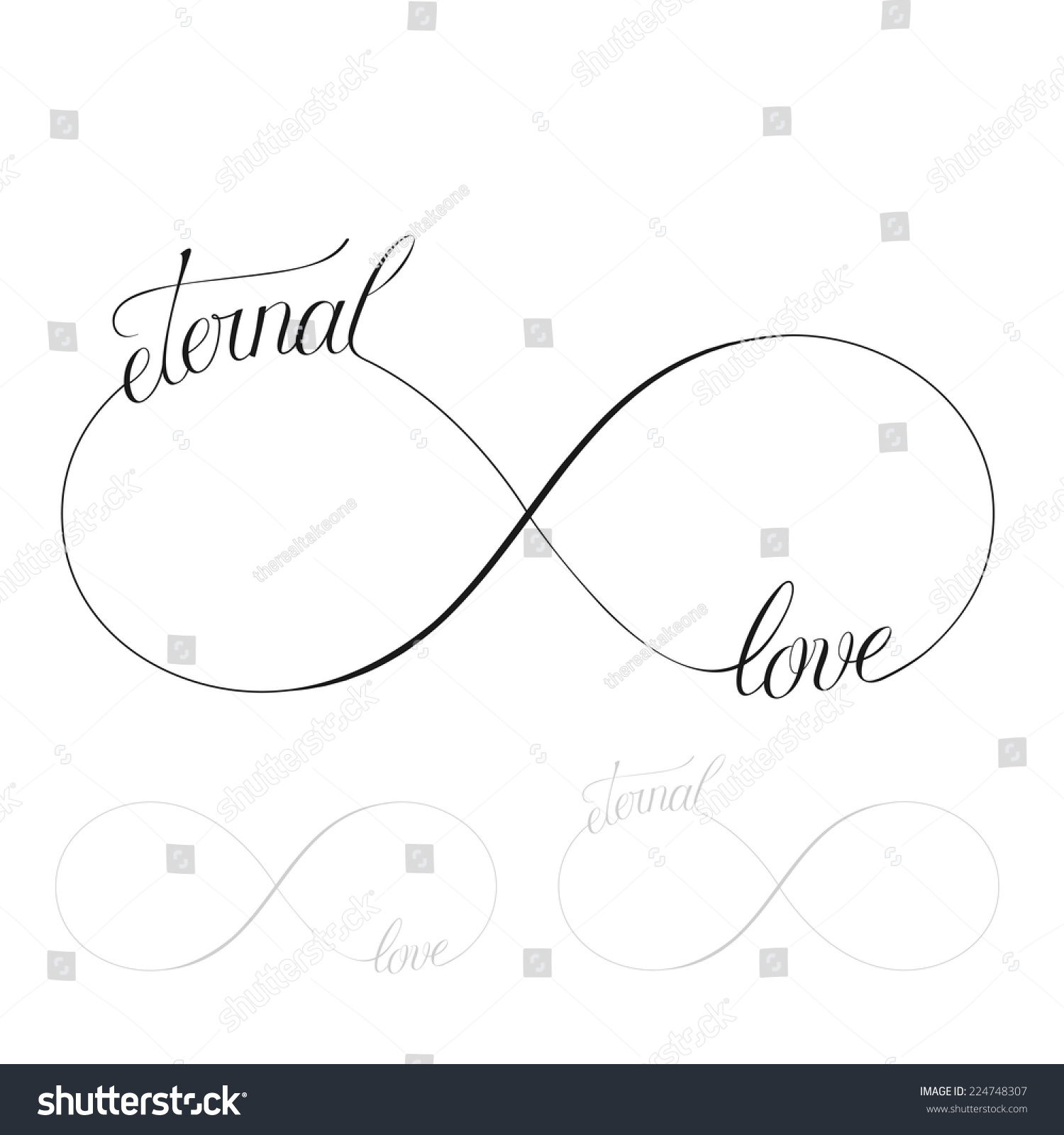 Eternal Love Icon Valentines Day Vector Stock Vector 224748307 ...