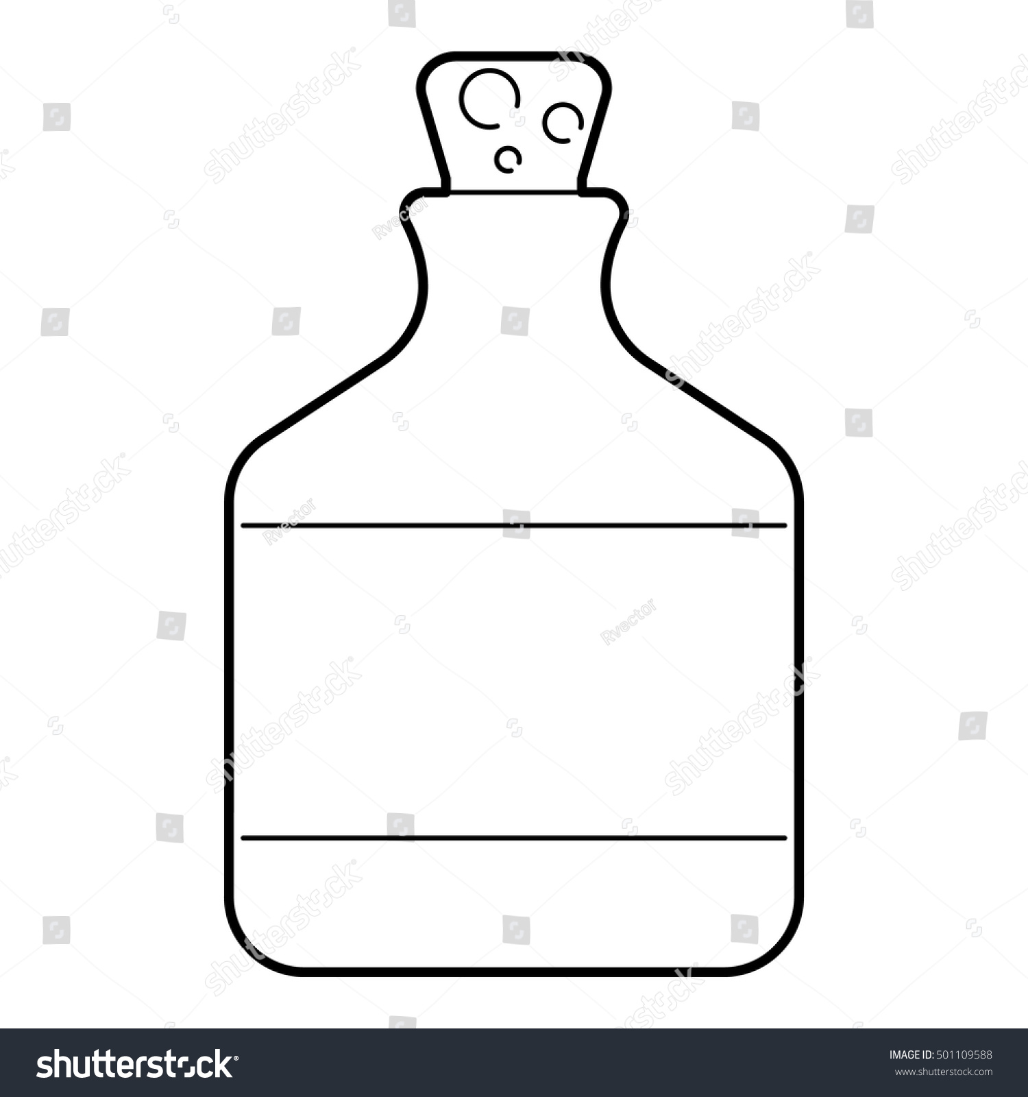 Ethanol Bottle Icon Outline Illustration Ethanol Stock Vector 501109588