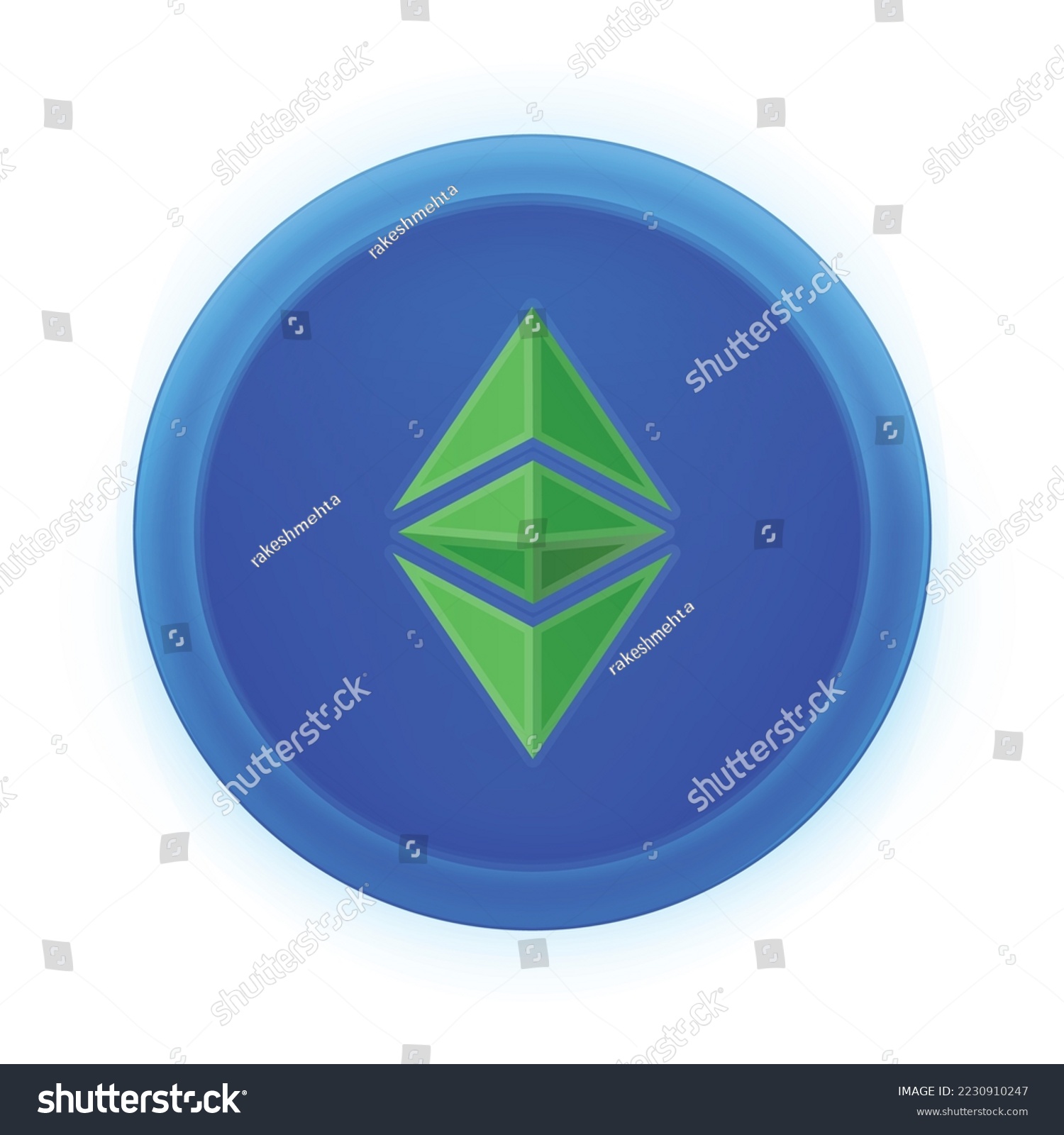 SVG of Ethereum CLassic (ETC) crypto logo isolated on white background. ETC Cryptocurrency coin token vector svg
