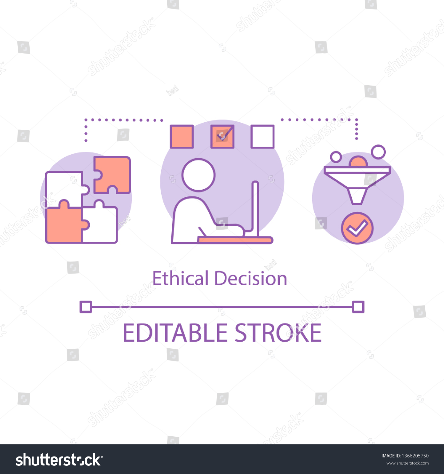 Ethical Decision Concept Icon Moral Problem Stock Vector (Royalty Free ...