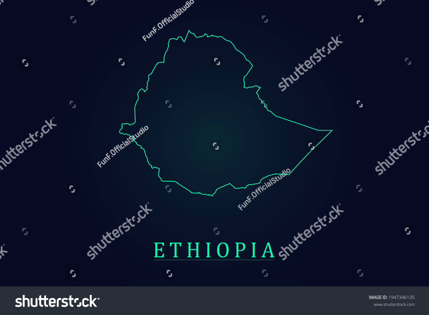 Ethiopia Map World Map International Vector Stock Vector (Royalty Free ...