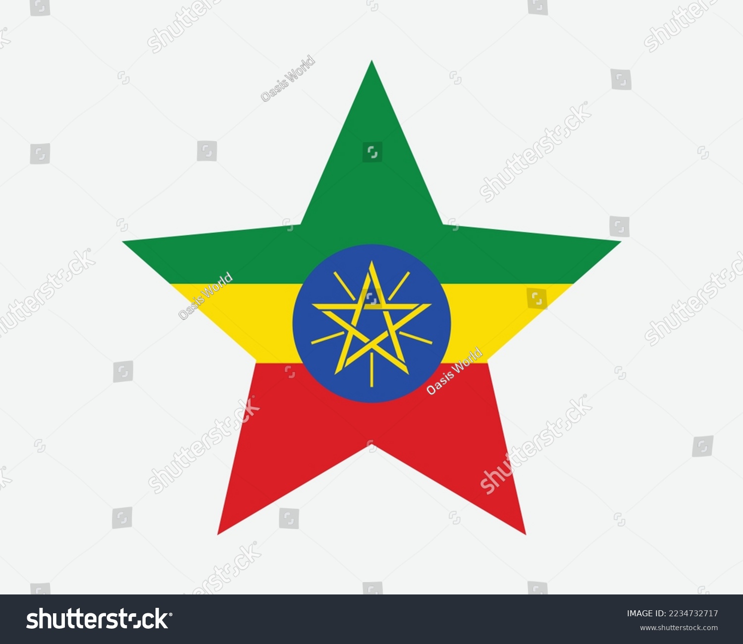 SVG of Ethiopia Star Flag. Ethiopian Star Shape Flag. Country National Banner Icon Symbol Vector Flat Artwork Graphic Illustration svg
