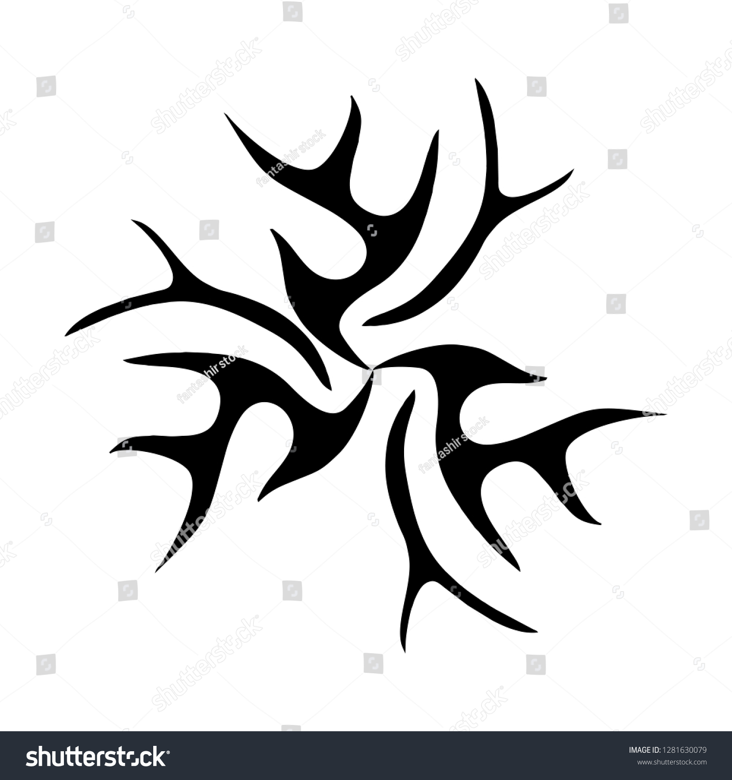 Ethnic Abstract Tattoo Tribal Vector Design Stock Vector Royalty Free 1281630079