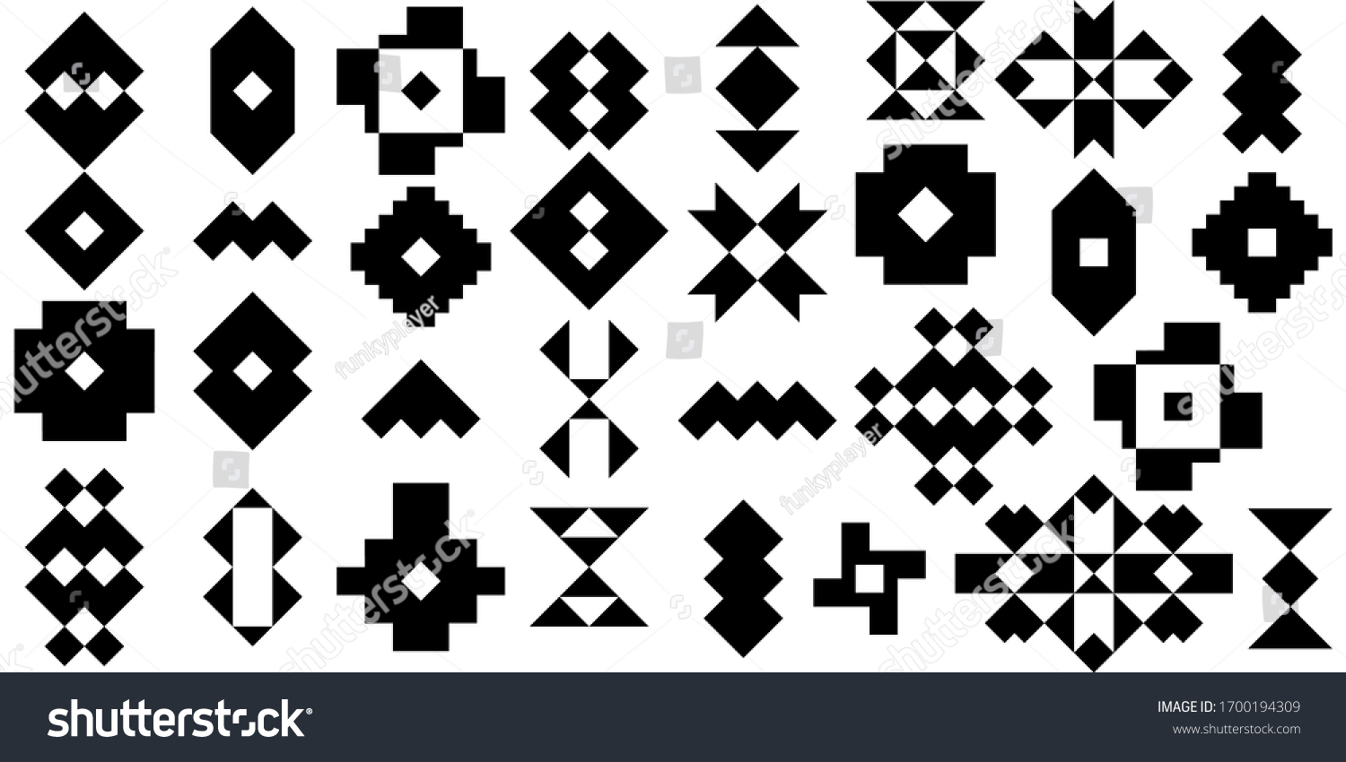 Ethnic Icons Collection Signs Crests Set Stock Vector (Royalty Free ...