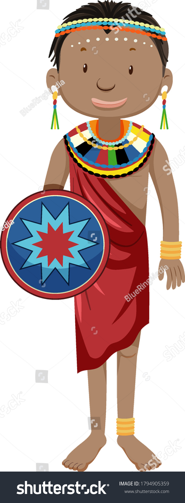 Ethnic People African Tribes Traditional Clothing Stock Vector Royalty Free 1794905359 8191