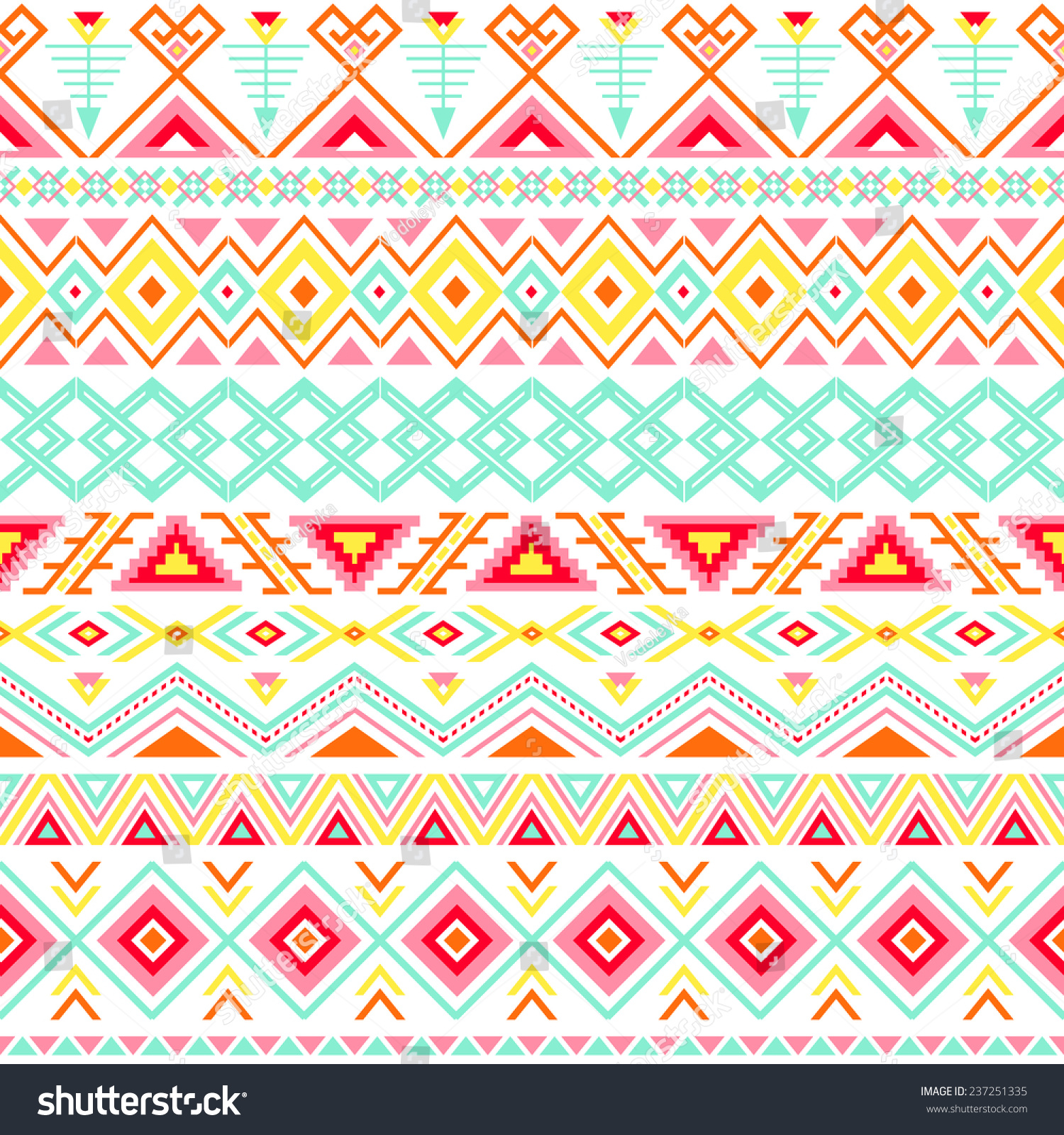 Ethnic Seamless Pattern. Aztec Colorful Striped Background. Tribal ...