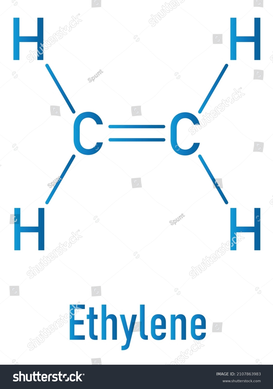 Ethylene Ethene Molecule Used Production Polyethylene Stock Vector ...