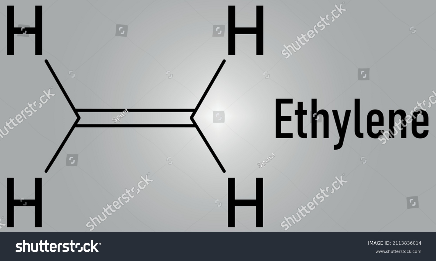 Ethylene Ethene Molecule Used Production Polyethylene Stock Vector Royalty Free 2113836014