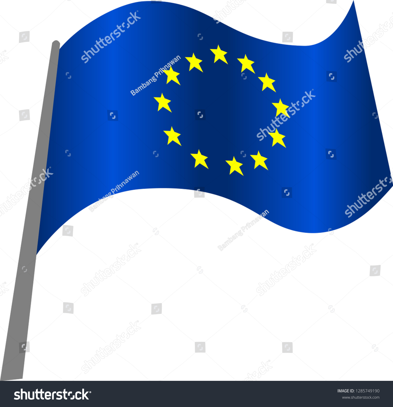 Europe Union Flag Vector Illustration Stock Vector Royalty Free Shutterstock