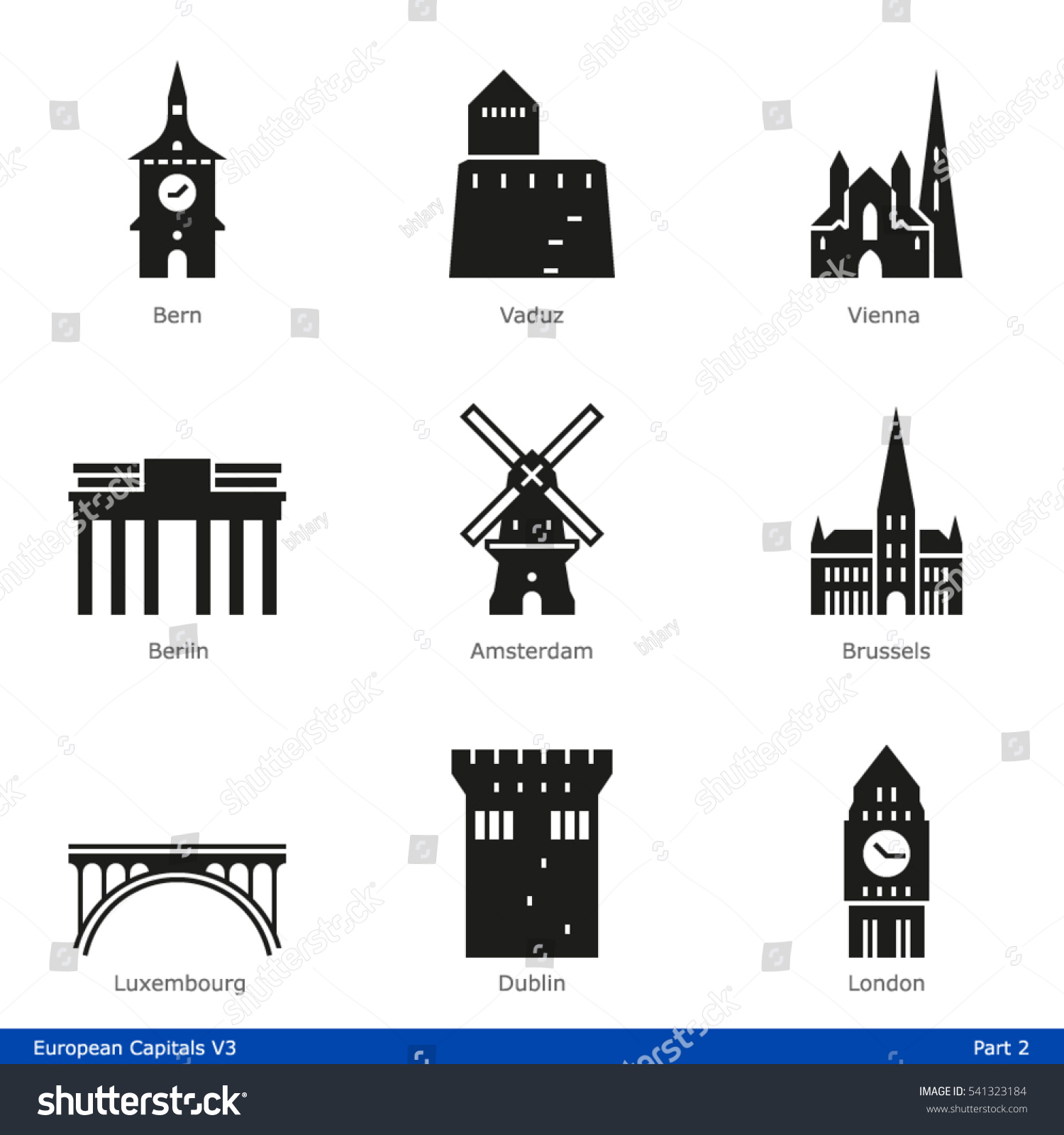 SVG of European Capitals (Part 2) - Glyph Icon Set svg