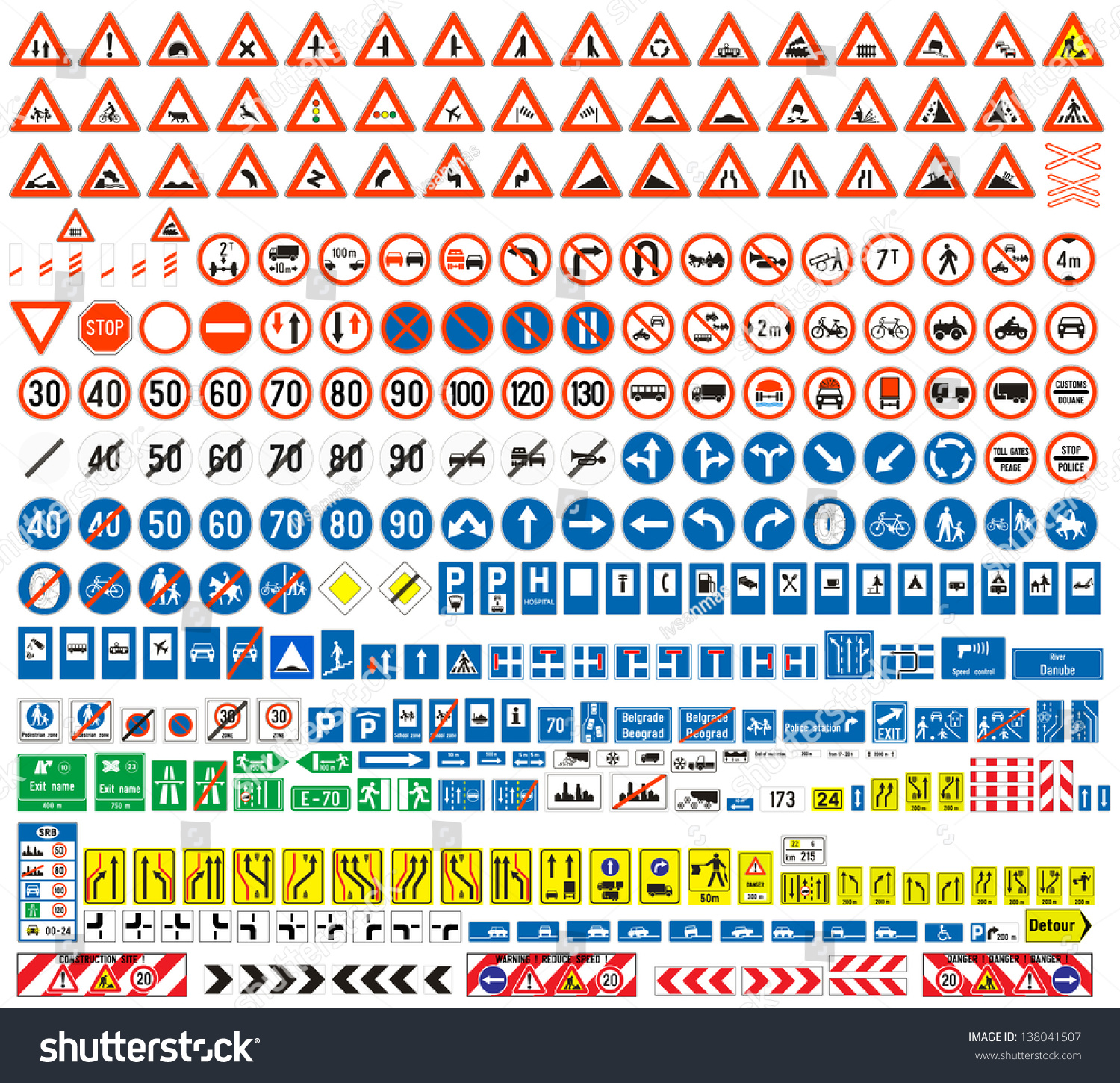 Eu Road Signs