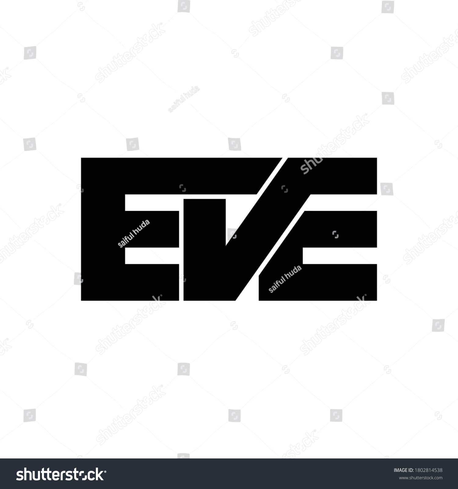 Eve Letter Monogram Logo Design Vector Stock Vector (Royalty Free ...