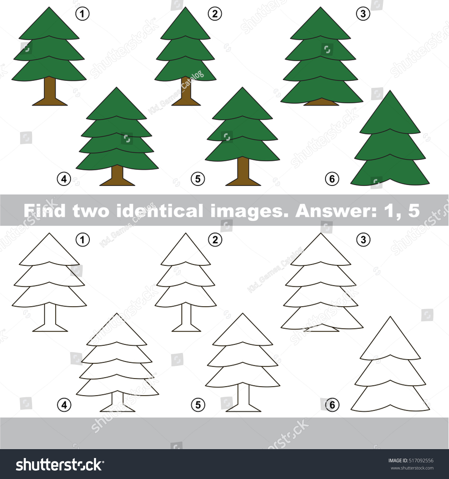 evergreen fur tree be colored coloring stock vector royalty free