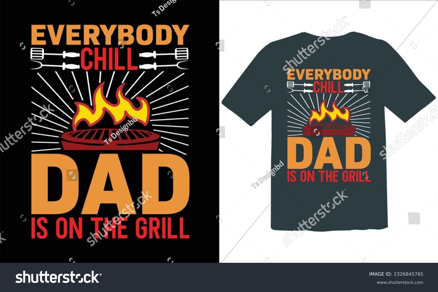 SVG of Everybody Chill Dad Is On The Grill  T Shirt Design,BBQ T-shirt design,typography BBQ shirts design,BBQ Grilling shirts design vectors,Barbeque t-shirt,Typography vector T-shirt design,BBQ Shirt, svg