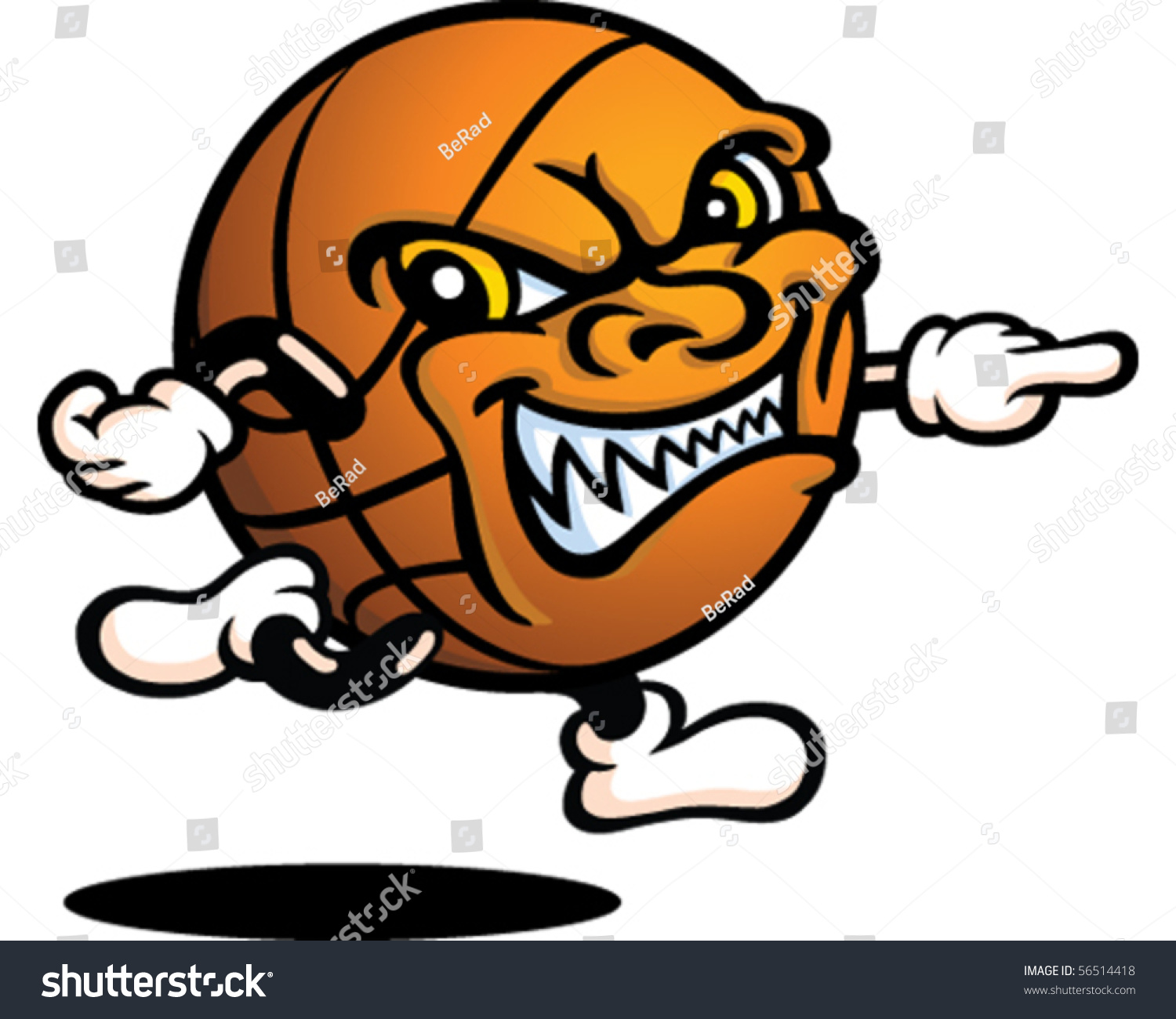 Evil Basketball Stock Vector Illustration 56514418 : Shutterstock