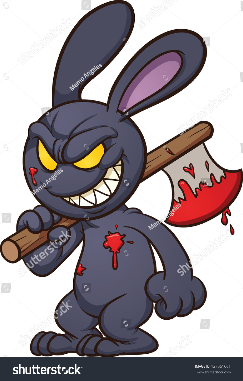 Download Evil Cartoon Black Bunny Vector Clip Stock Vector ...