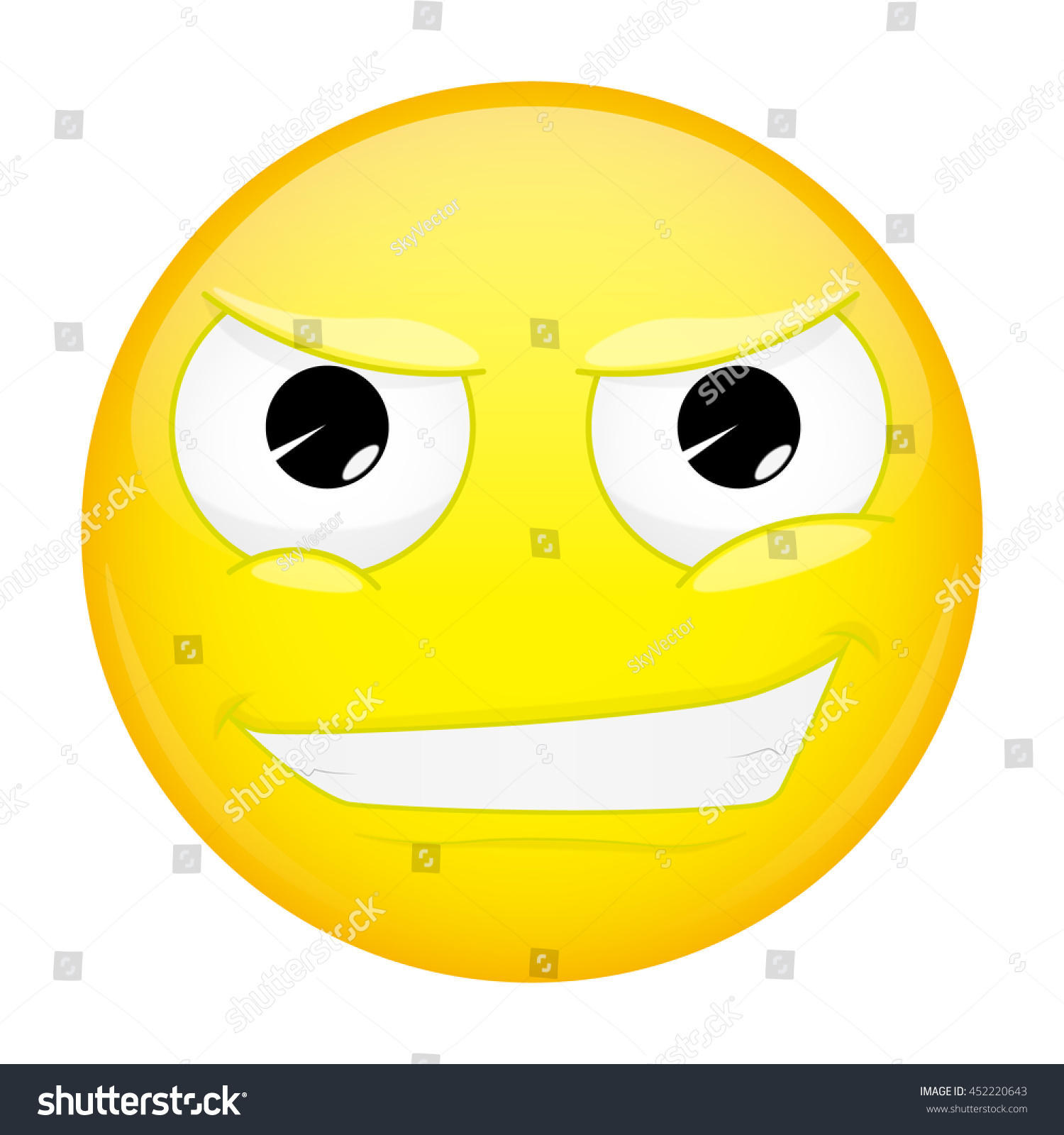 Evil Emoji Bad Emotion Wicked Emoticon Stock Vector (Royalty Free ...