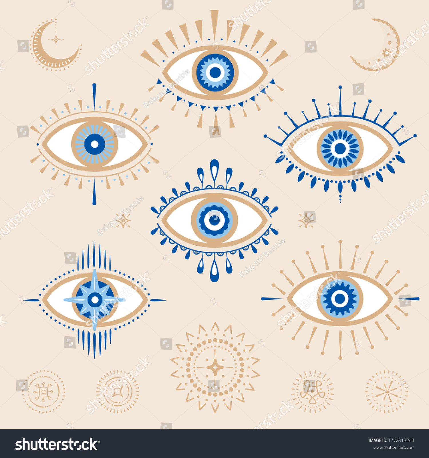 pics Evil Eye Line Drawing https www shutterstock com image vector evil eye vector design elements magic 1772917244