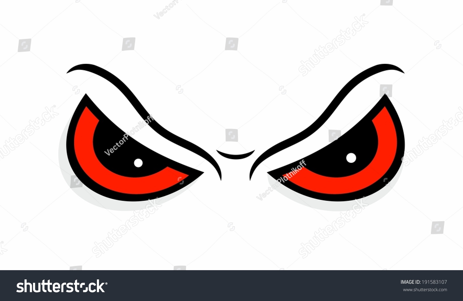 Ojos Malvados Vector De Stock Libre De Regalías 191583107 Shutterstock