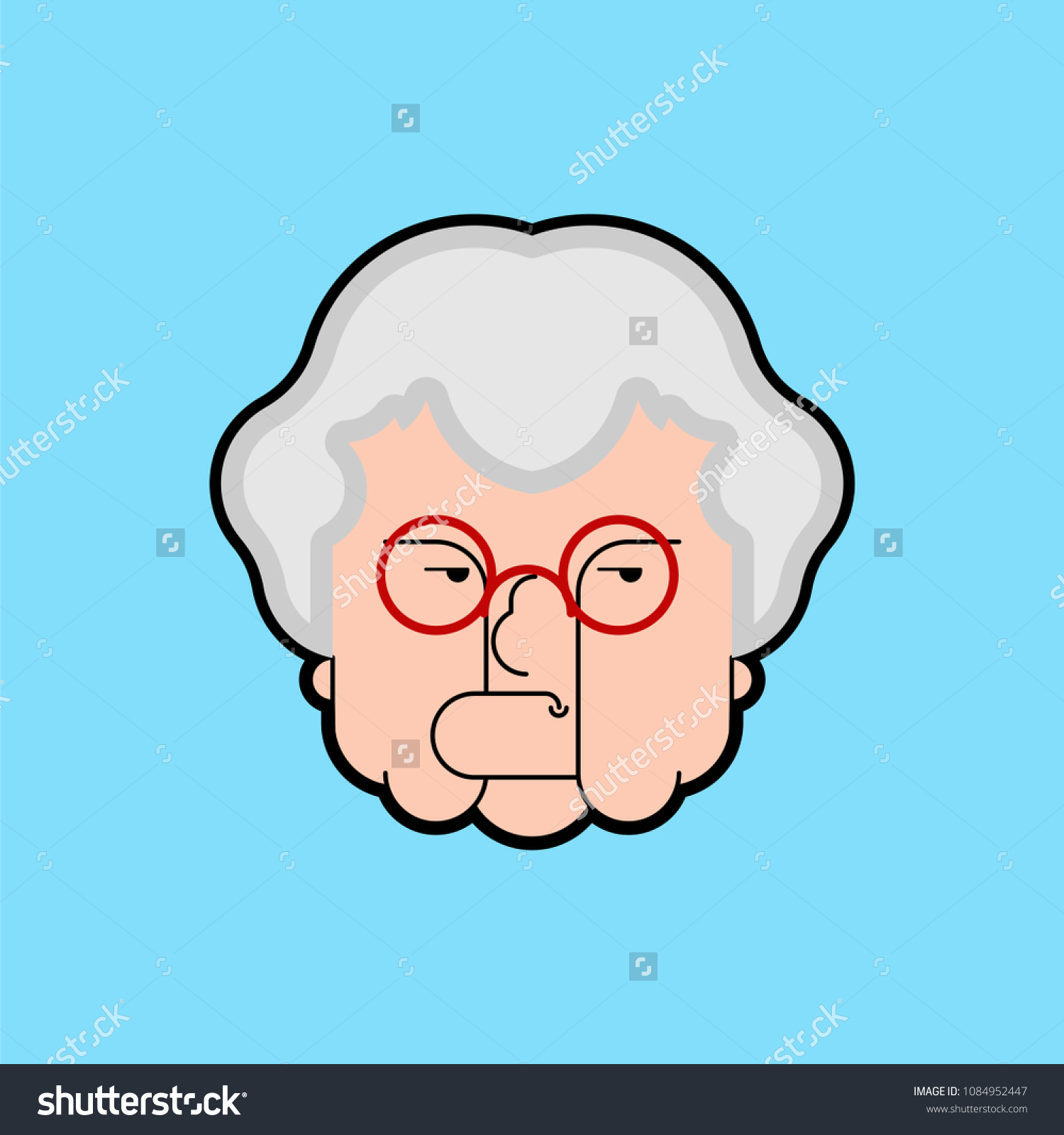 Evil Grandmother Old Hag Bad Grandma Stock Vector Royalty Free 1084952447