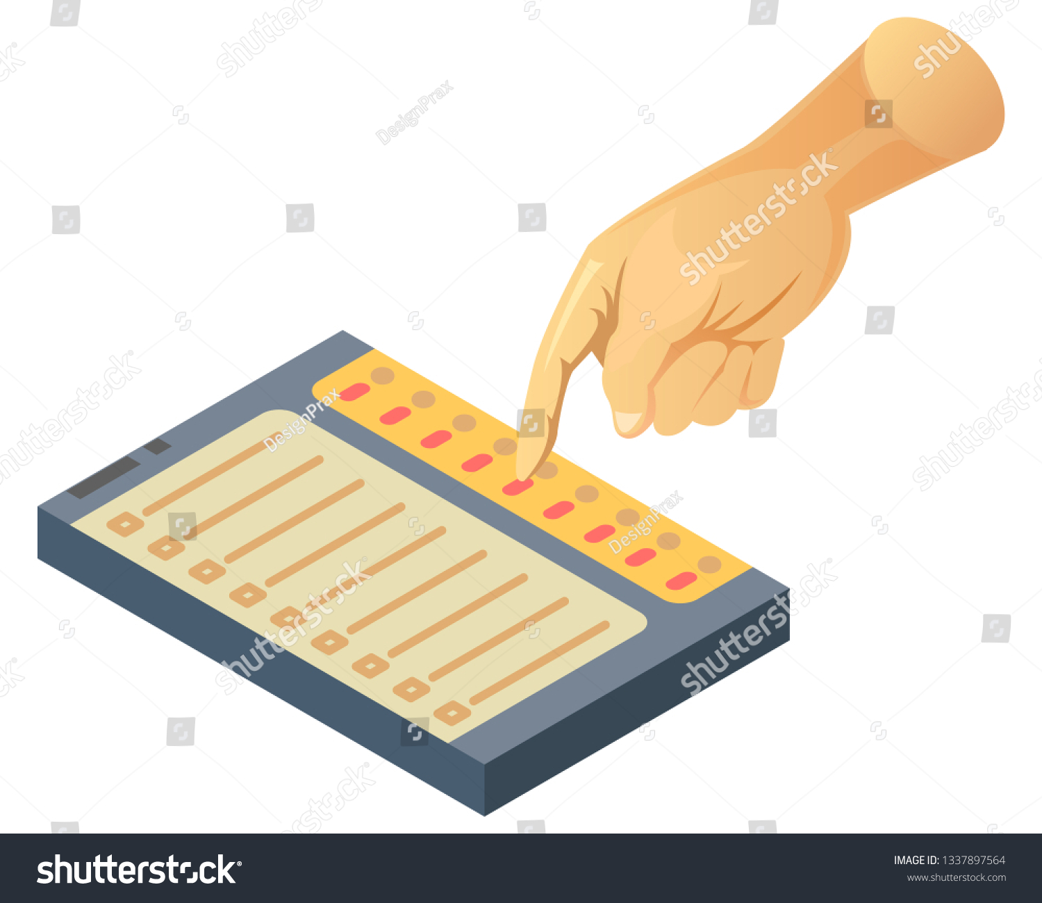 Evm Electronic Voting Machine Icon Eps Stock Vector (royalty Free 