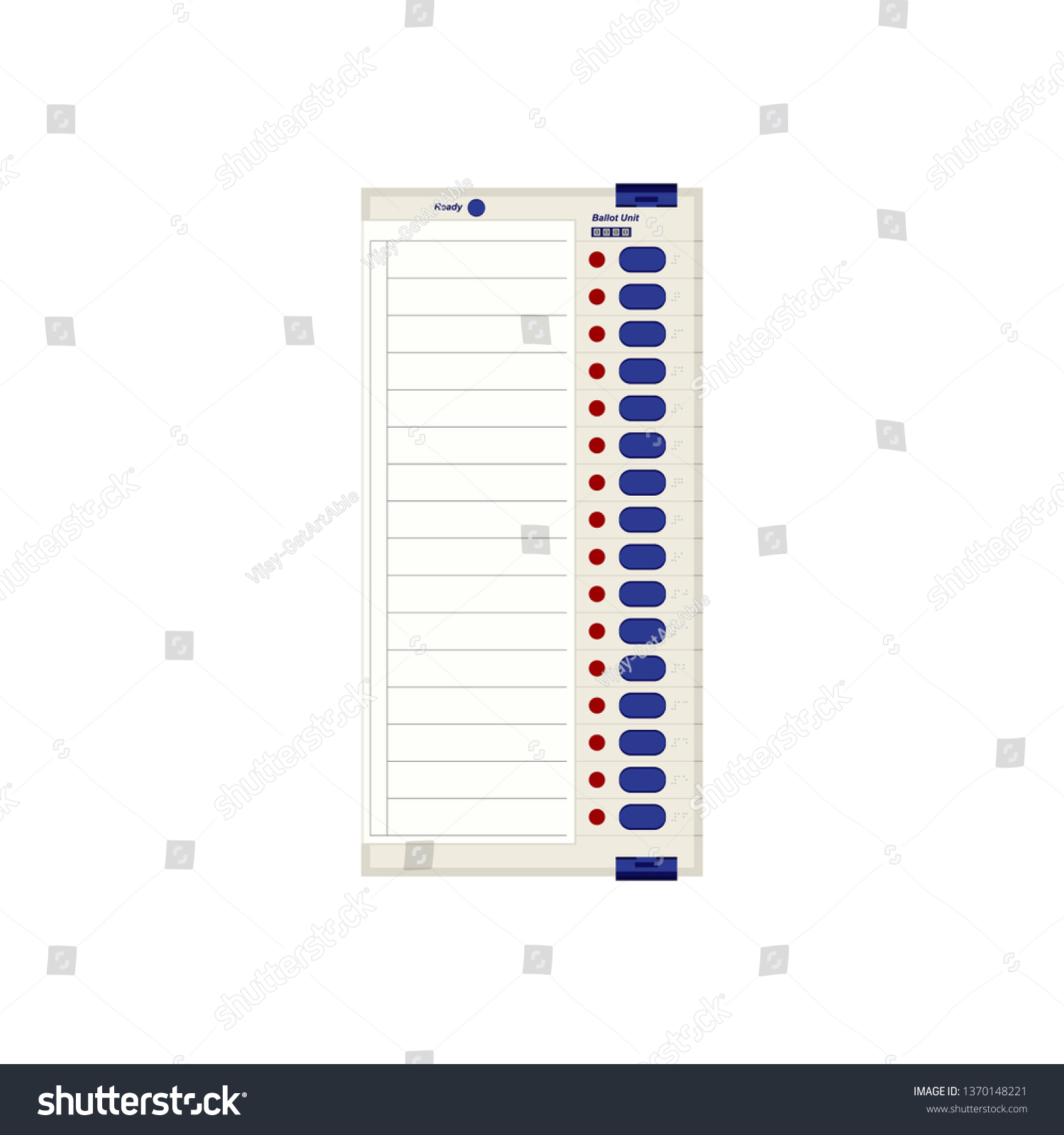 SVG of EVM electronic voting machine round button svg