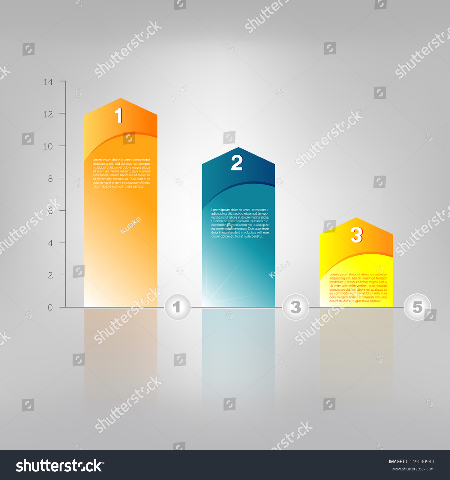 Example Business Graph Infographics Chart Stock Vector (Royalty Free ...