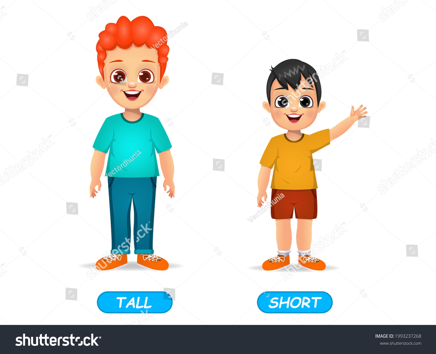 example-opposite-adjectives-word-kids-isolated-stock-vector-royalty