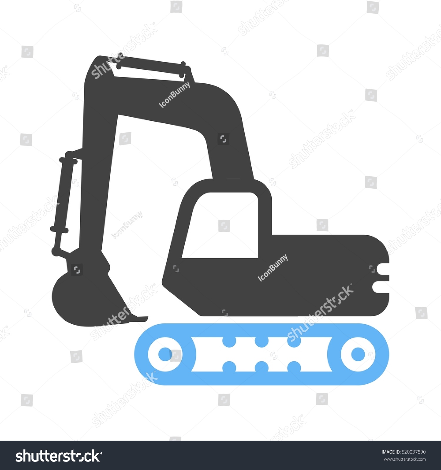 Excavator Stock Vector 520037890 - Shutterstock