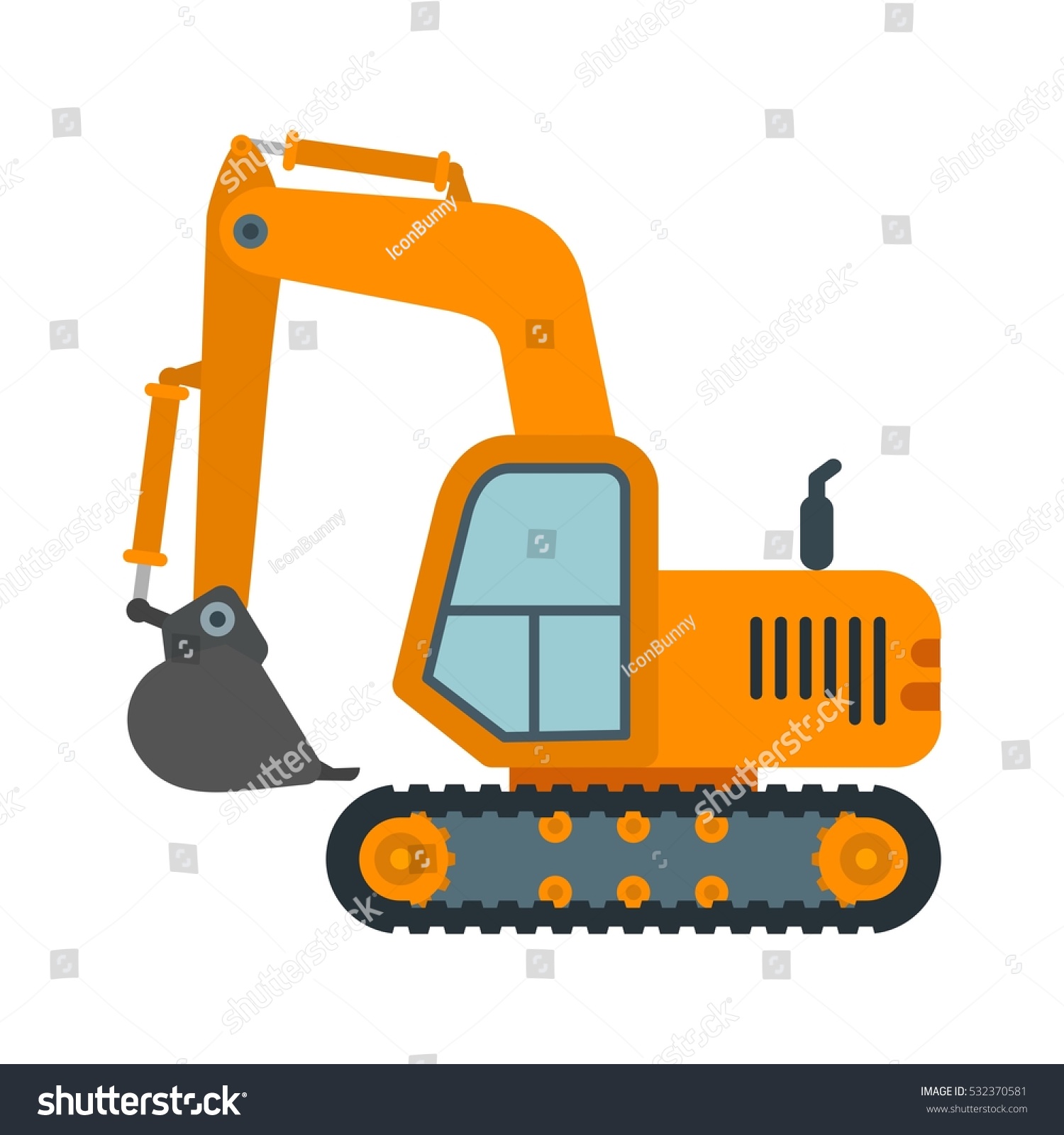 Excavator Stock Vector (Royalty Free) 532370581 - Shutterstock