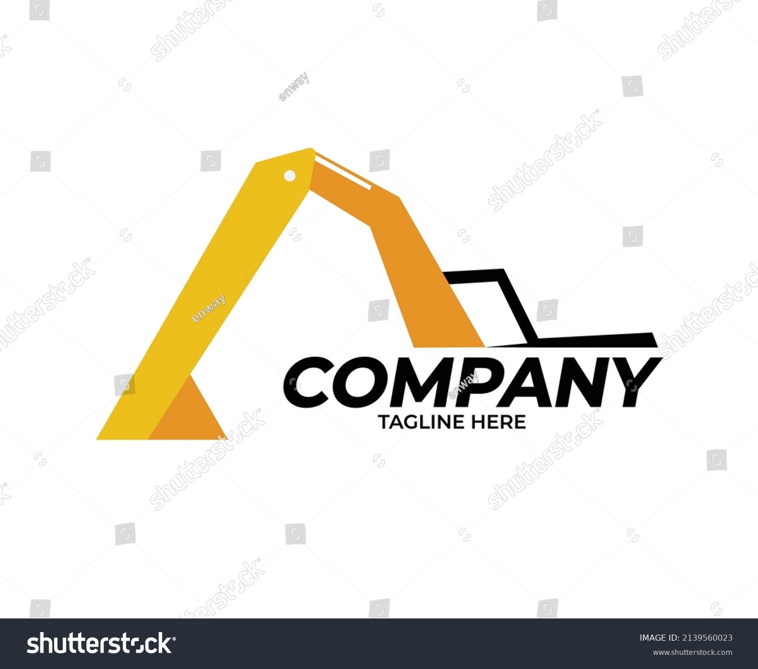 Excavator Heavy Equipment Logo Construction Property Stock Vector ...