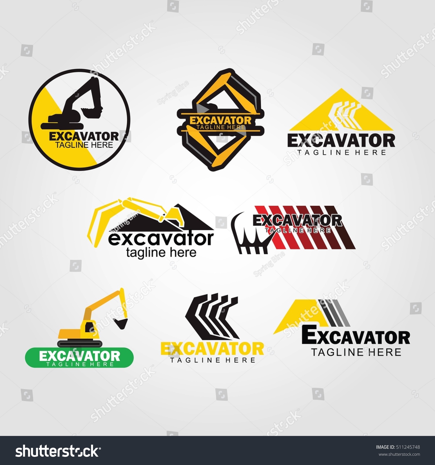 Download Excavator Logo Design Template Vector Illustration Stock ...
