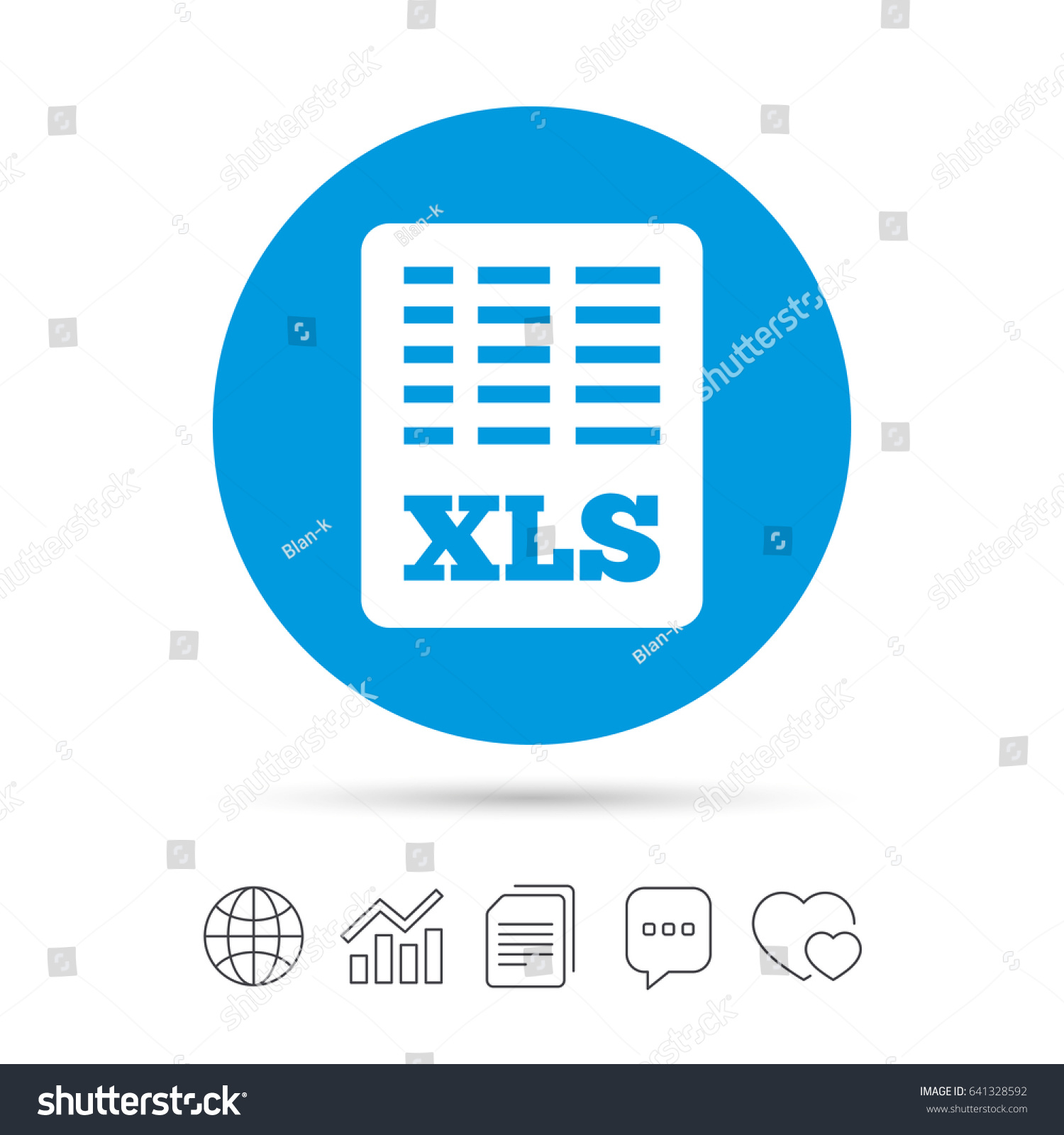 Excel File Document Icon Download Xls Stock Vector Royalty Free