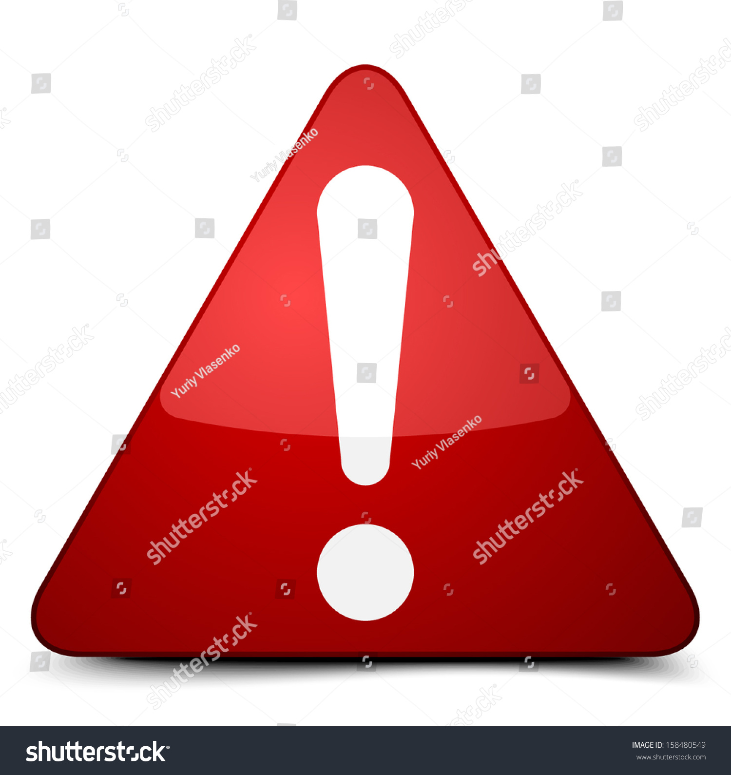Exclamation Danger Sign Stock Vector Illustration 158480549 : Shutterstock
