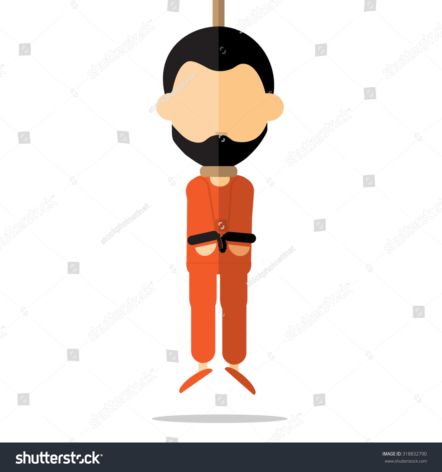 Executed Prisoners Cartoon Vector Stock Vector (Royalty Free) 318832790