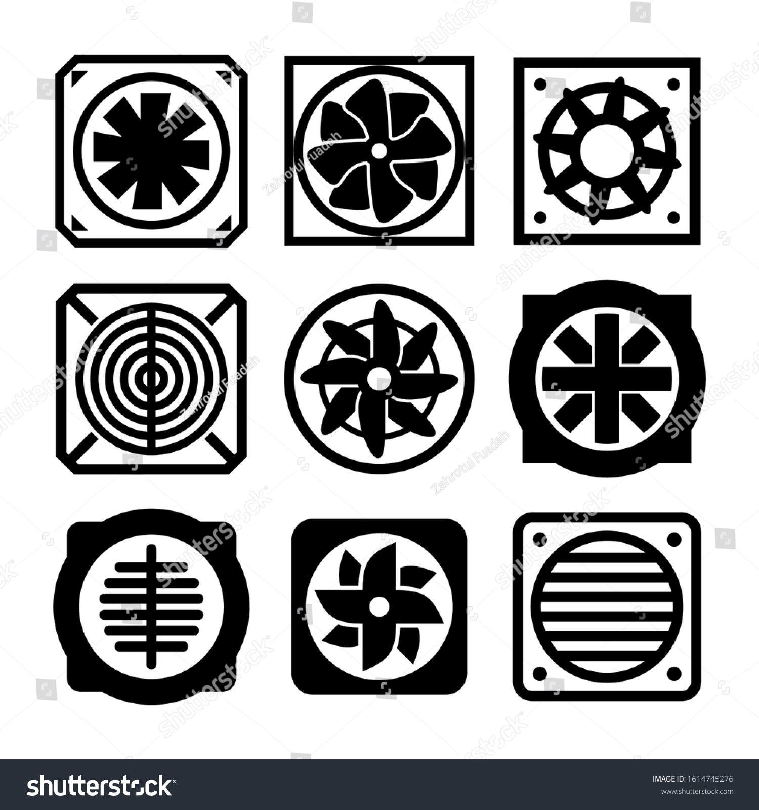 Exhaust Fan Icon Isolated Sign Symbol Stock Vector Royalty Free